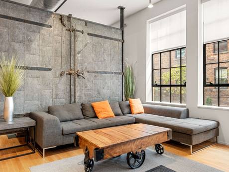 Community seating near the leasing office